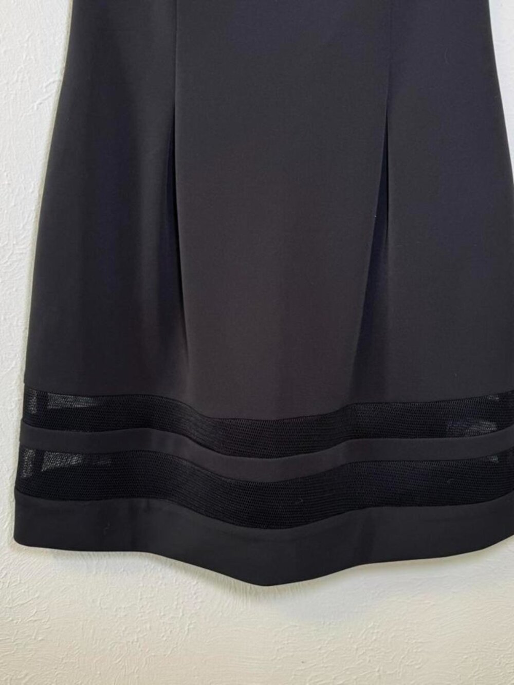 Lauren Ralph Lauren Black Sleeveless A Line Dress Mesh Hem Size 8 Formal - Picture 5 of 5